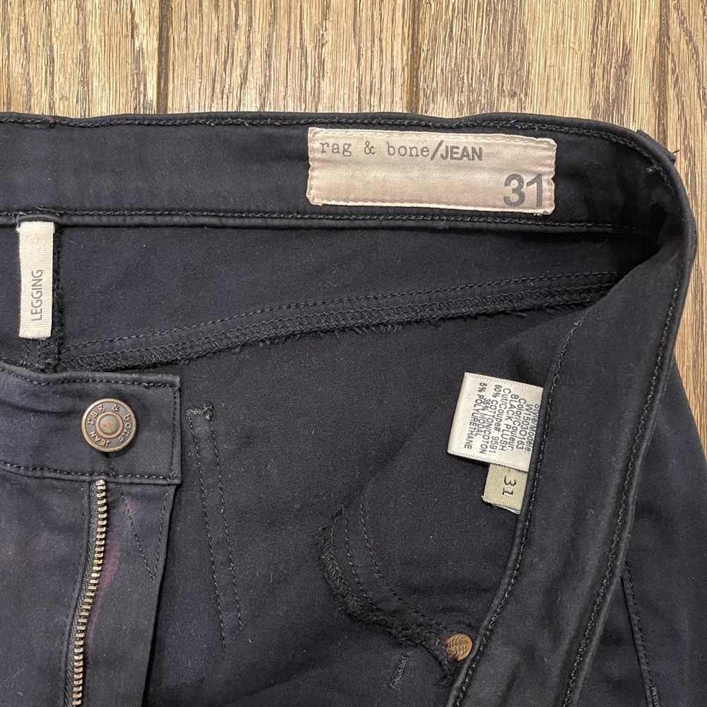 Rag & Bone Legging Jeans Size 31 Navy Blue